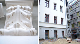 Rewitalizacja. Kamienica przy Sienkiewicza w Łodzi jeszcze w remoncie, a już zachwyca detalem [ZDJĘCIA]