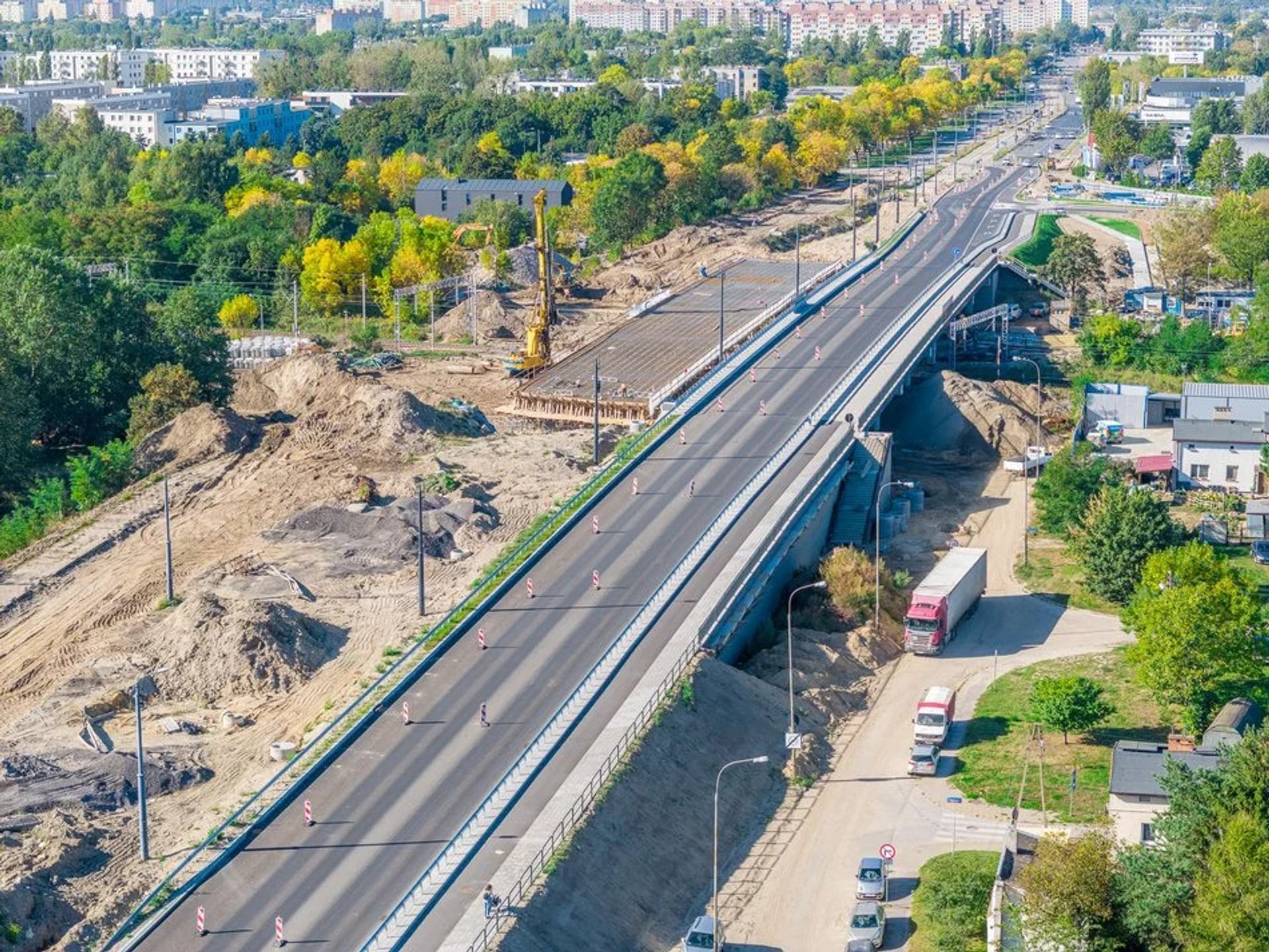 W Łodzi powstają nowe wiadukty i trwa modernizacja ulicy Przybyszewskiego 